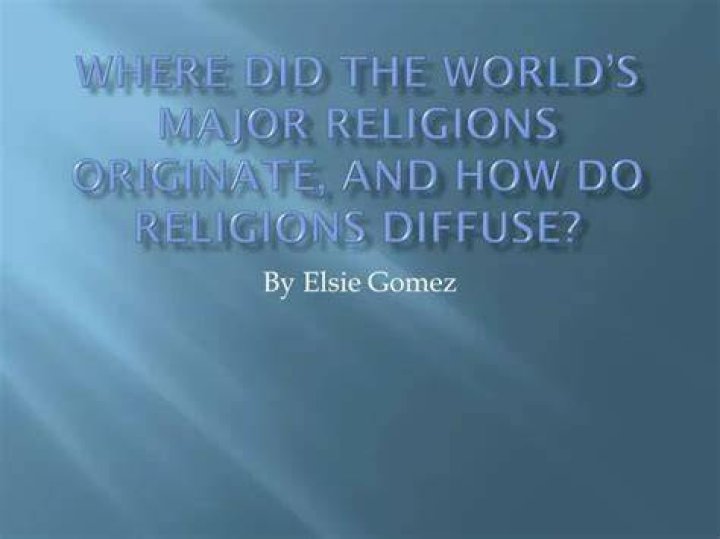 How do religions diffuse throughout the world?