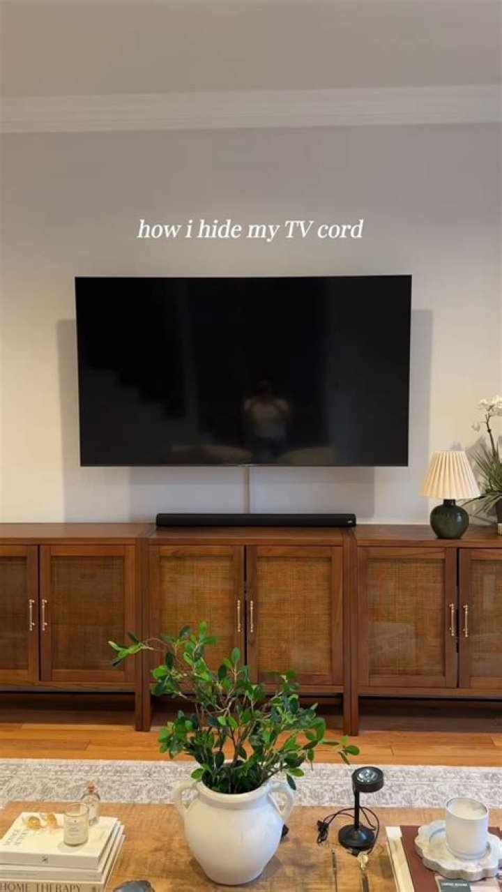 How do you hide TV cords in an apartment?