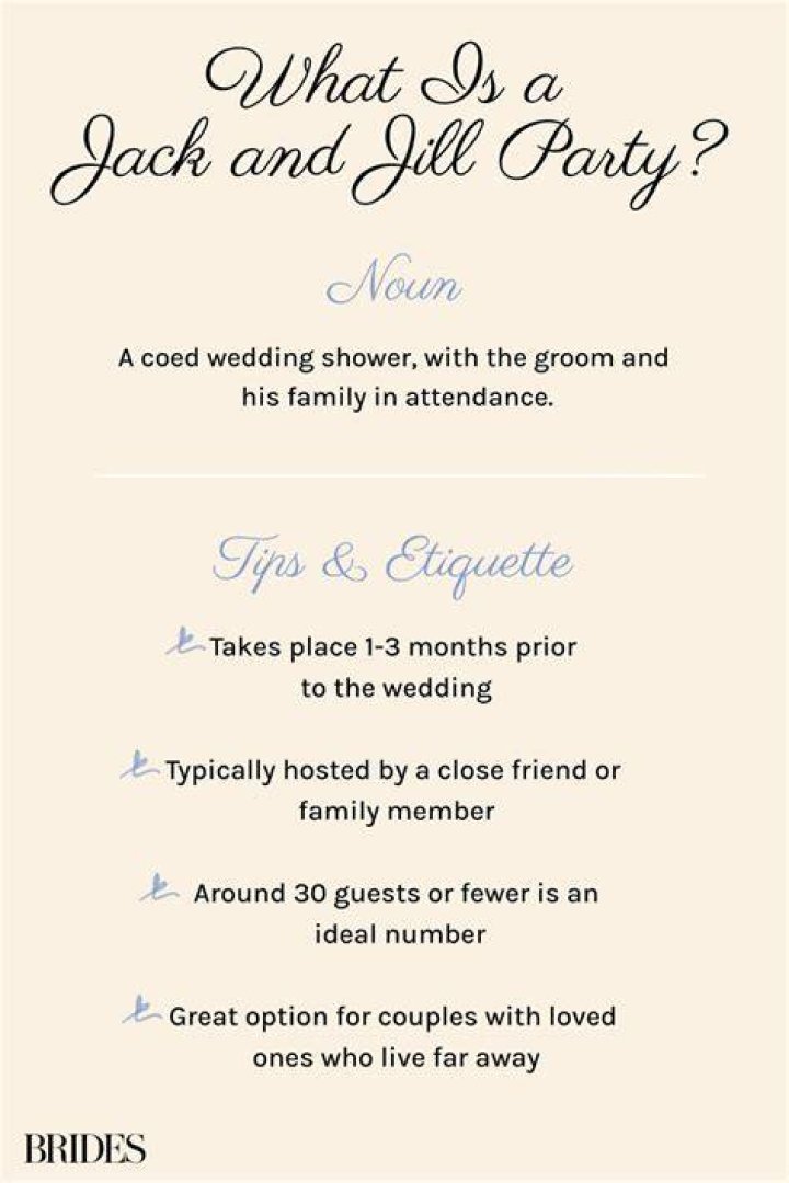How do you organize a Jack and Jill party?