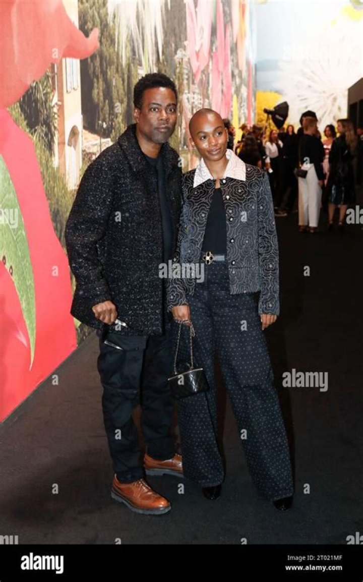 Lola Simone Rock with her father Chris Rock and sister Zahra Savannah Rock