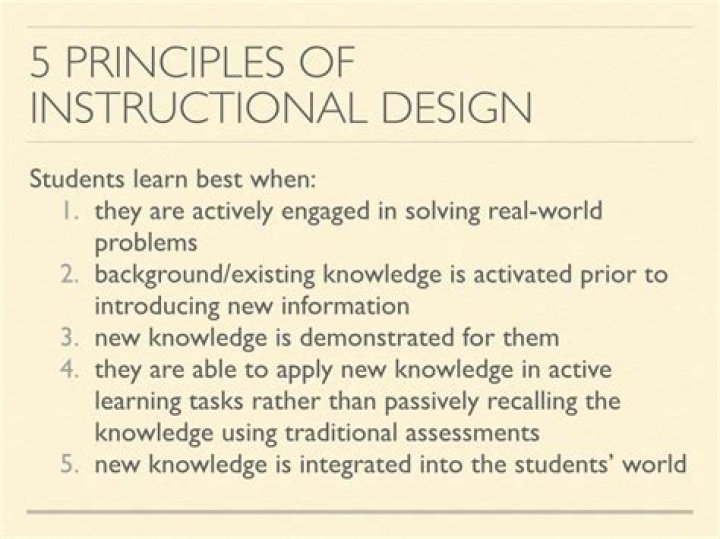What are the basic principles of instructional design?