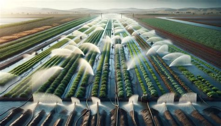 What crops can be watered using flood irrigation?