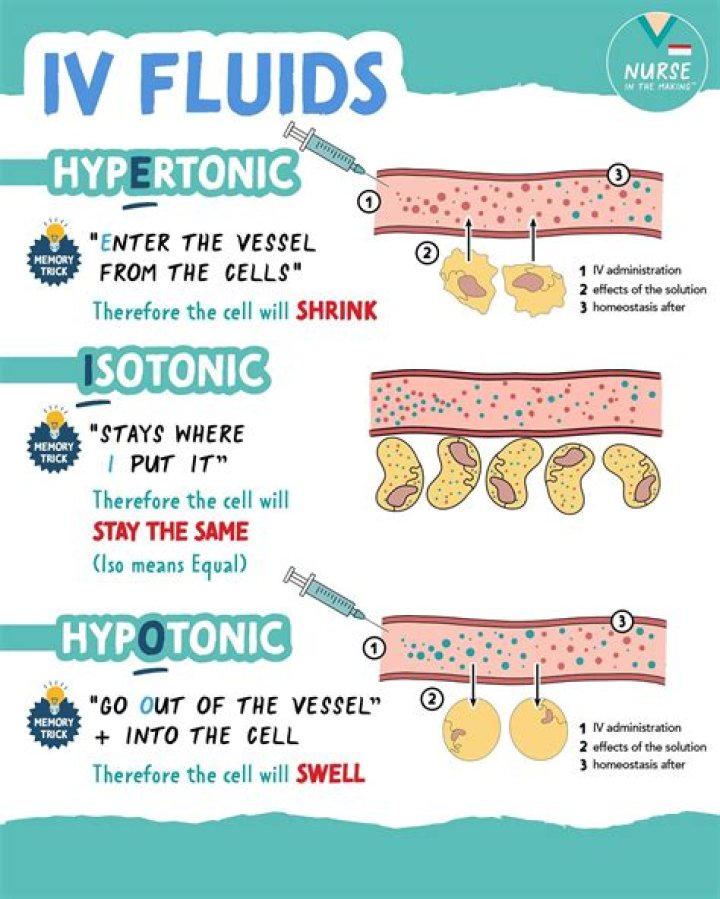 What happens when a hypotonic IV is given to a patient?