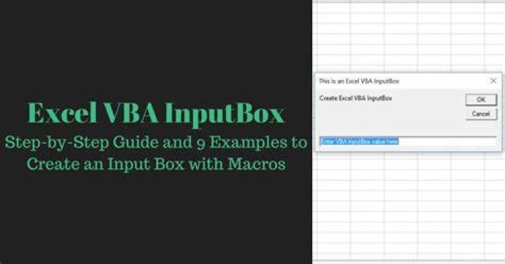 What is input box in VBA?