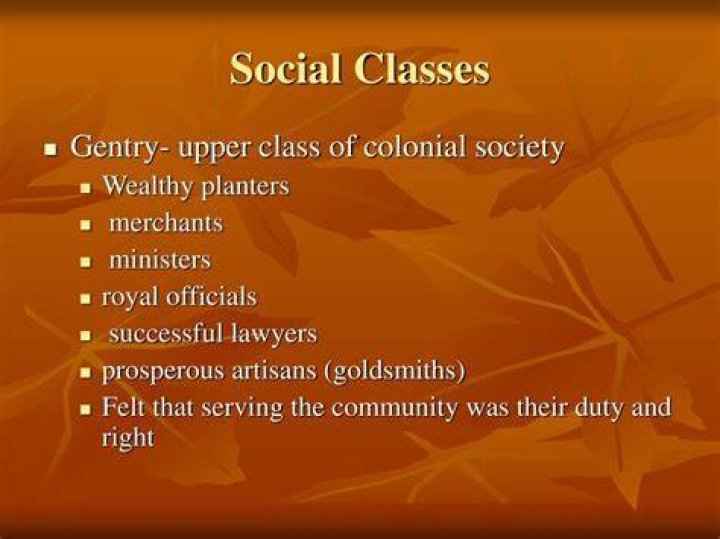 What were the three classes in colonial society?