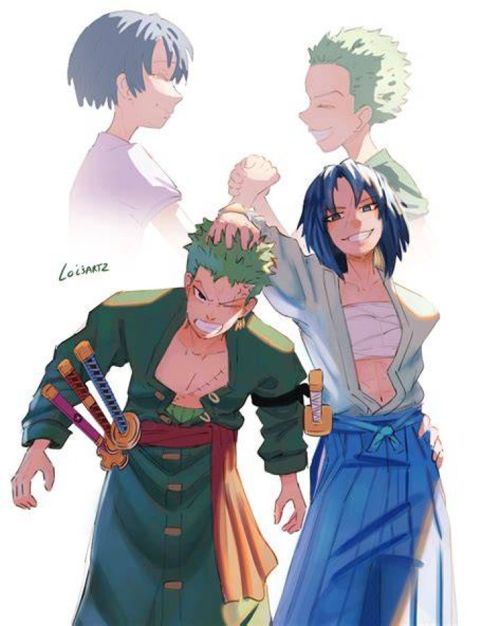 Zoro and Kuina in One Piece